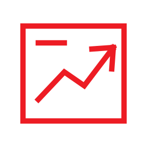 股票红色线框图标